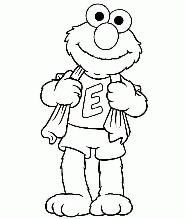 Çocuklar için Bedava Elmo Boyama Sayfası