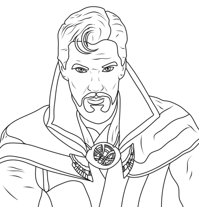 Çocuklar için Doktor Strange Boyama Sayfası