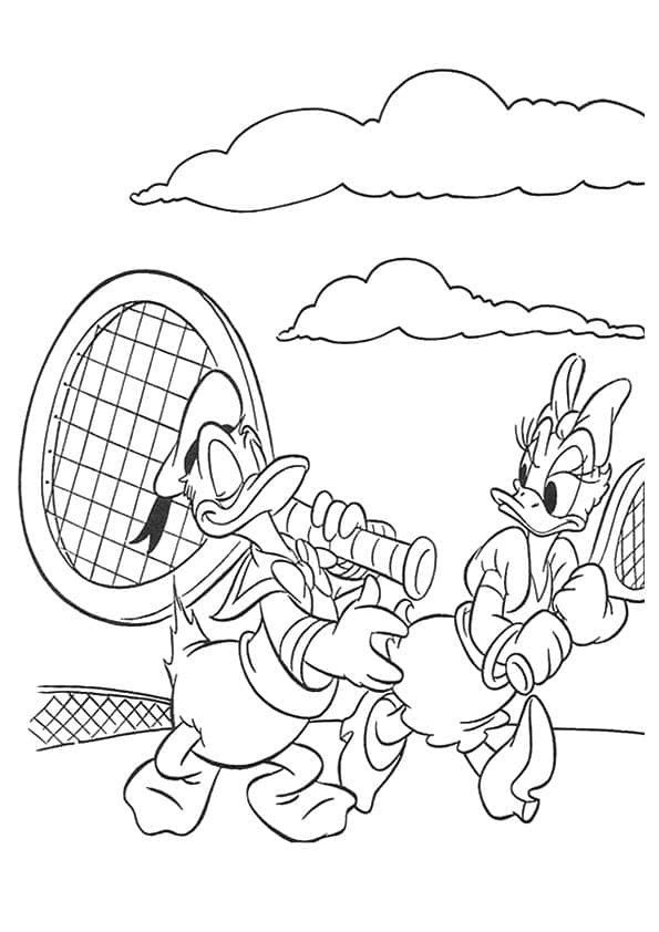 Çocuklar için Tenis Boyama Sayfası