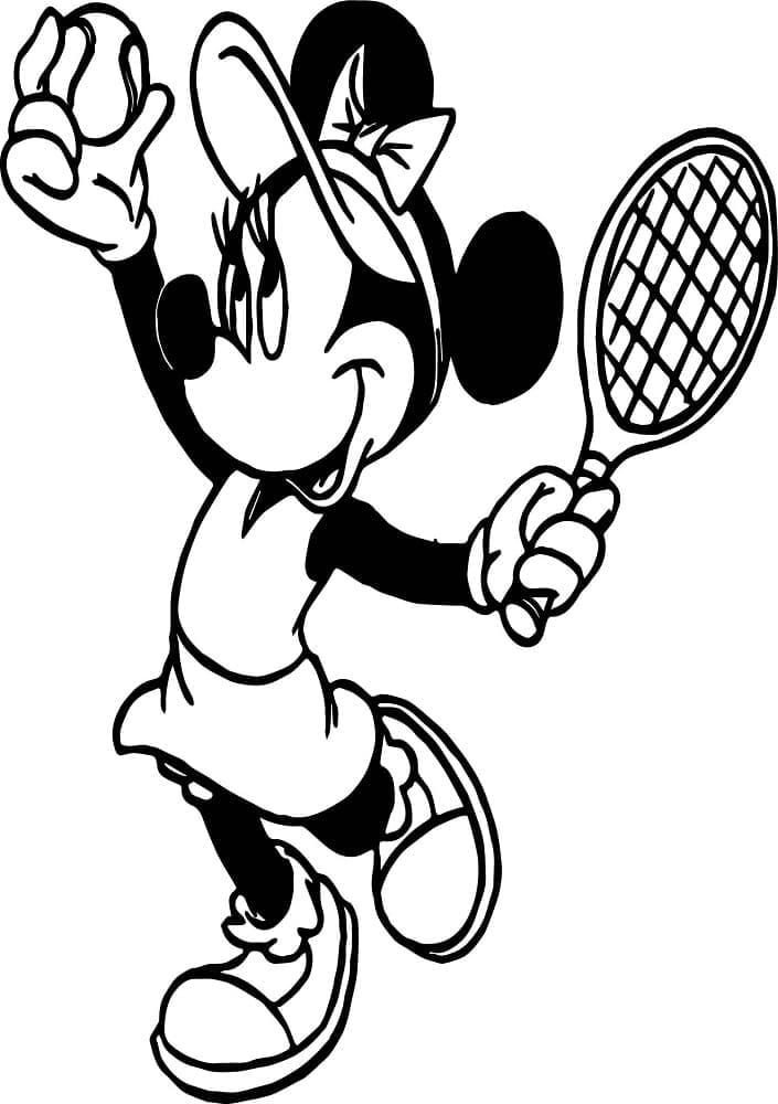 Çocuklar için Yazdırılabilir Tenis Boyama Sayfası