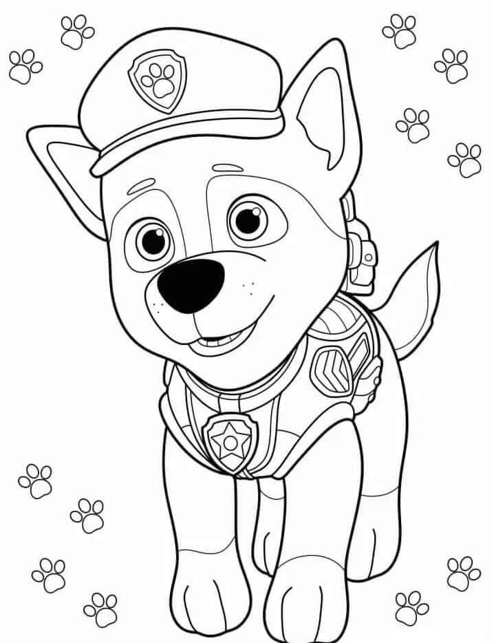 Çocuklar için yazdırılabilir Paw Patrol görsel Boyama Sayfası