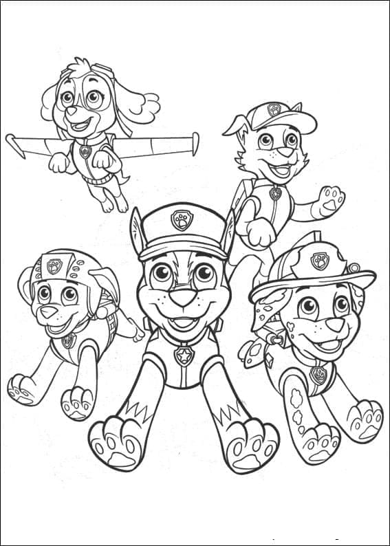 Çocuklar için yazdırılabilir Paw Patrol Boyama Sayfası