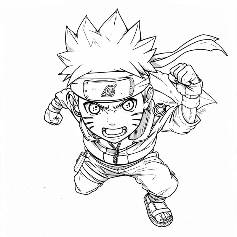 Çocuklara Bedava Naruto Boyama Sayfası