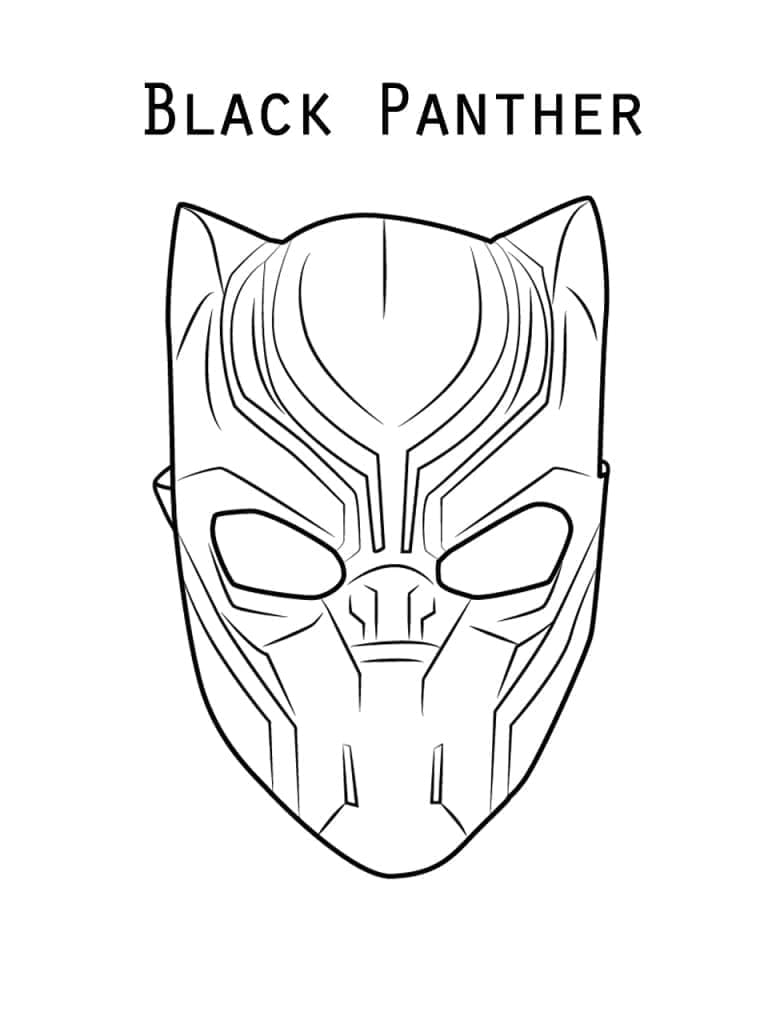 Çocuklara Black Panther Boyama Sayfası
