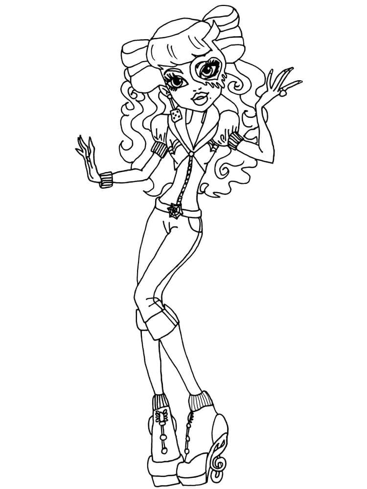 Çocuklara Özel Monster High Boyama Sayfası