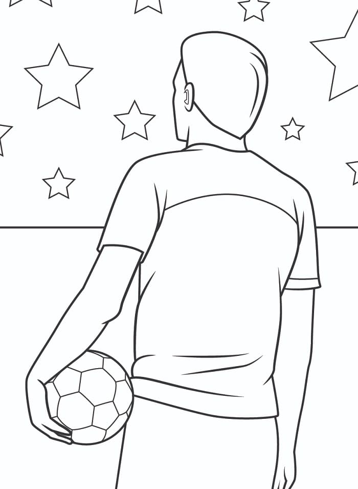 Çocuklara Ücretsiz Futbol Boyama Sayfası