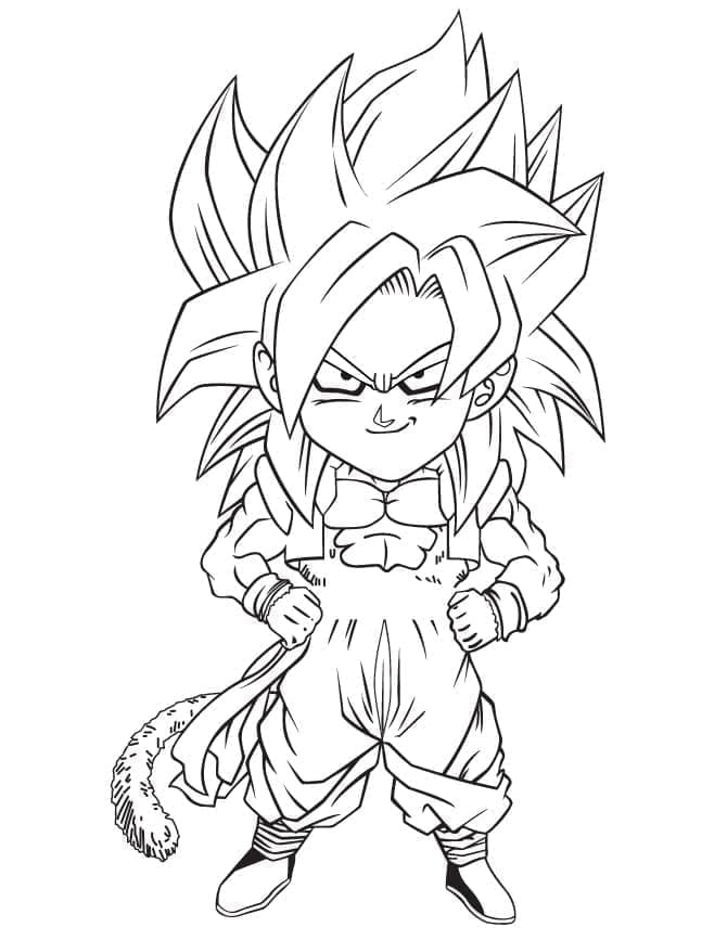 Çocuklara Yönelik Basılabilir Dragon Ball Z Boyama Sayfası