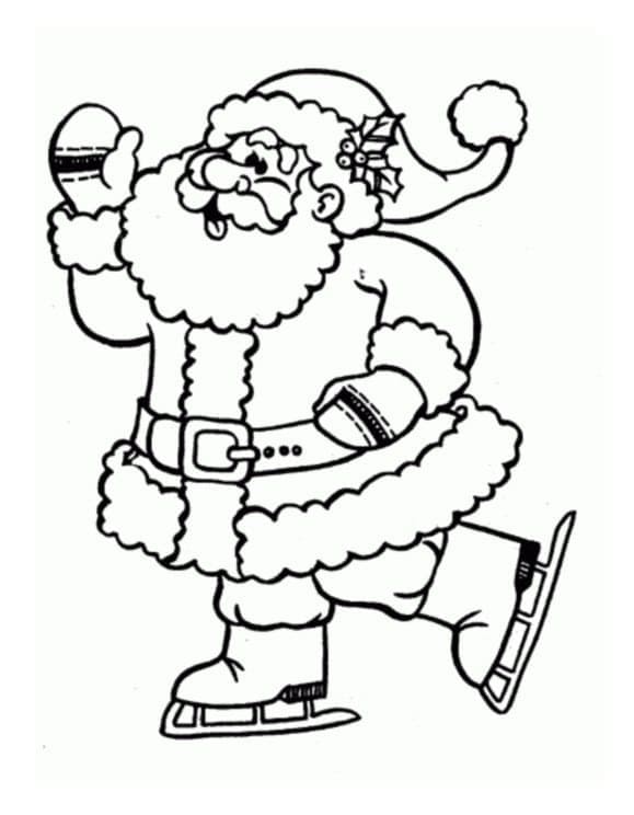 Çocuklara özel ücretsiz Noel Baba Boyama Sayfası