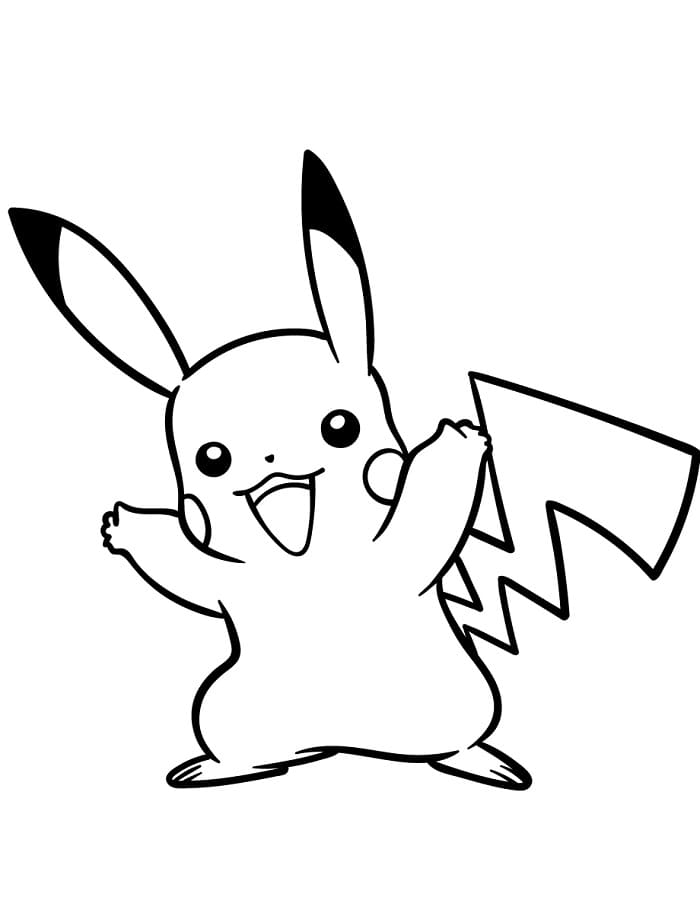 Çok Sevimli Pikachu Boyama Sayfası