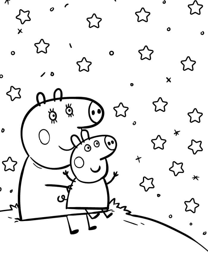 Çok Şirin Peppa Pig Boyama Sayfası
