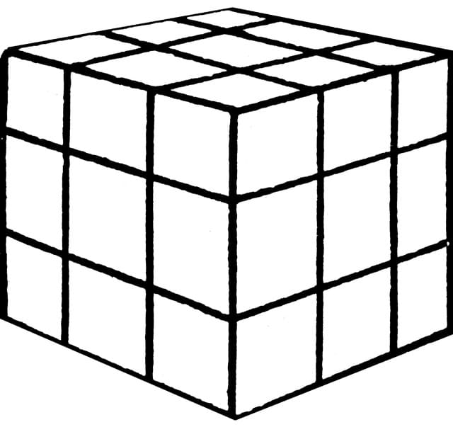 Çok sevimli Rubik Boyama Sayfası