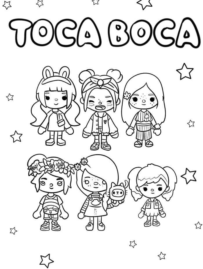 Çok sevimli Toca Boca Boyama Sayfası