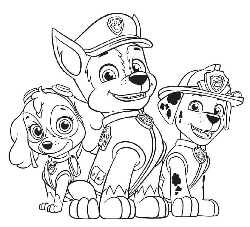 Çok sevimli bir Paw Patrol Boyama Sayfası