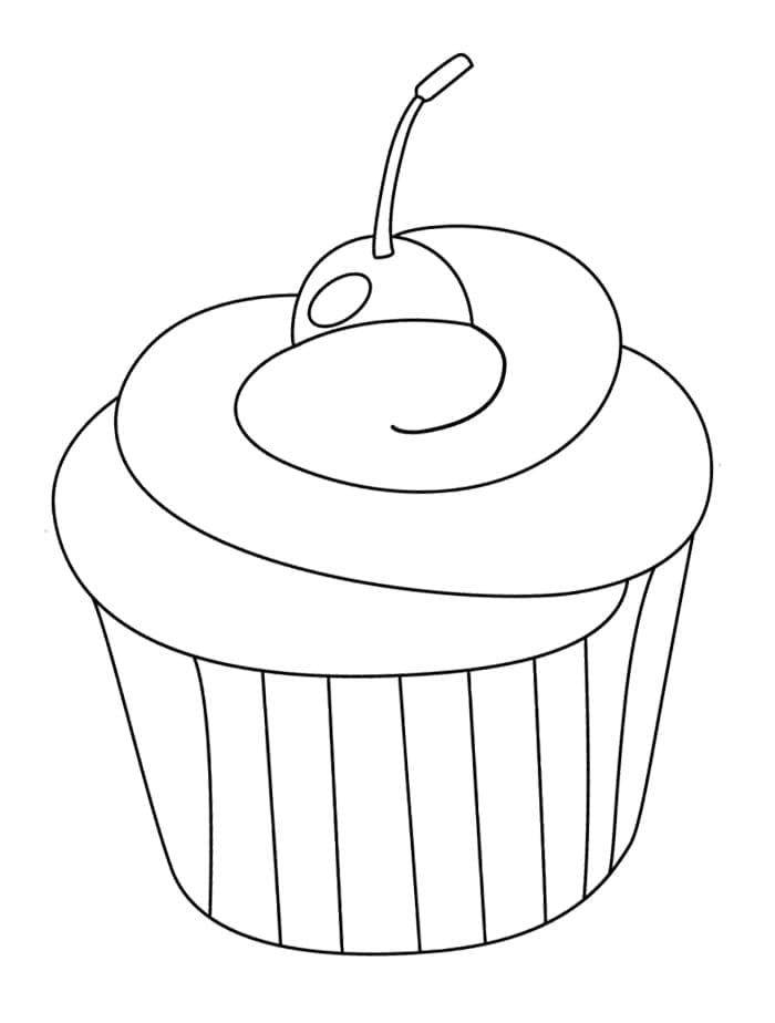 Cupcake Bedava Boyama Sayfası
