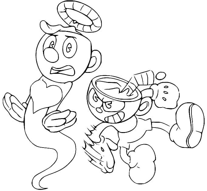 Cuphead Bedava Boyama Sayfası