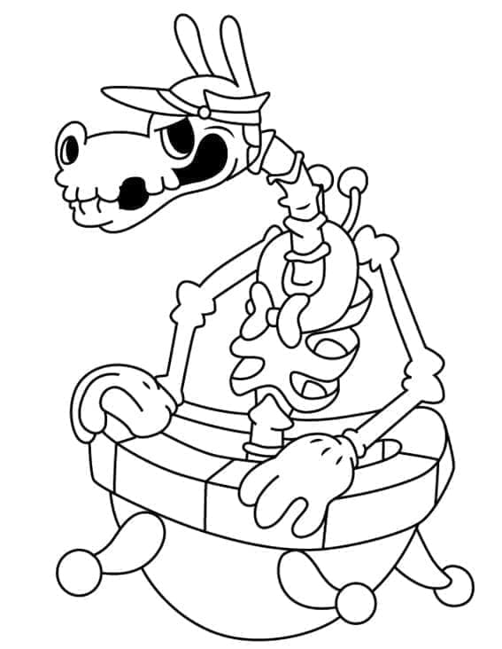 Cuphead Ücretsiz Resim Boyama Sayfası