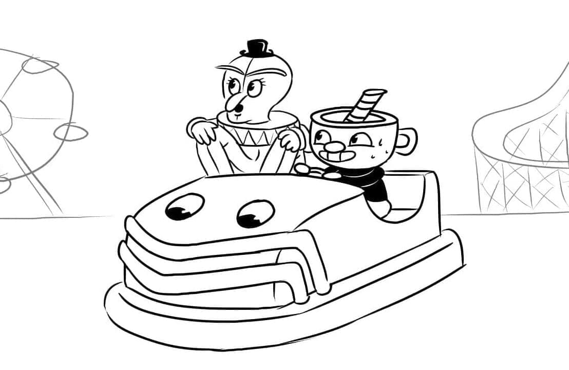 Cuphead Yazdırılabilir Boyama Sayfası