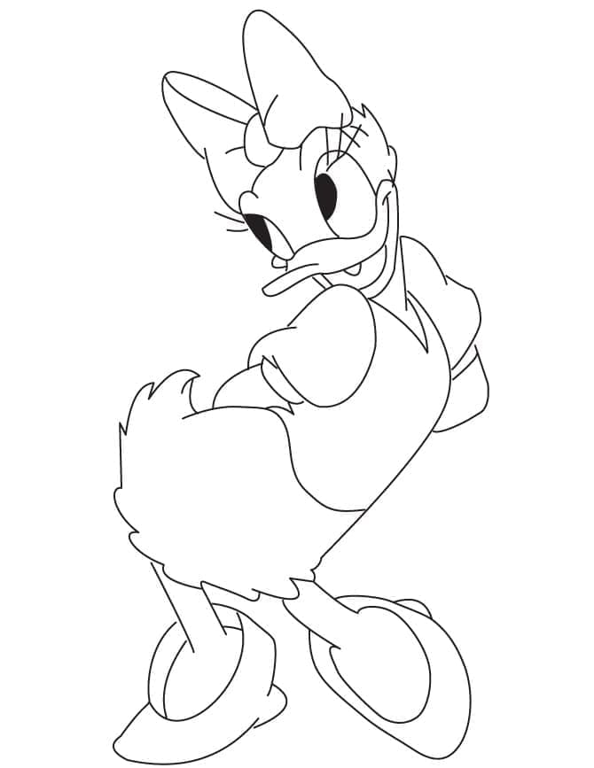 Daisy Duck ücretsiz yazdırılabilir Boyama Sayfası