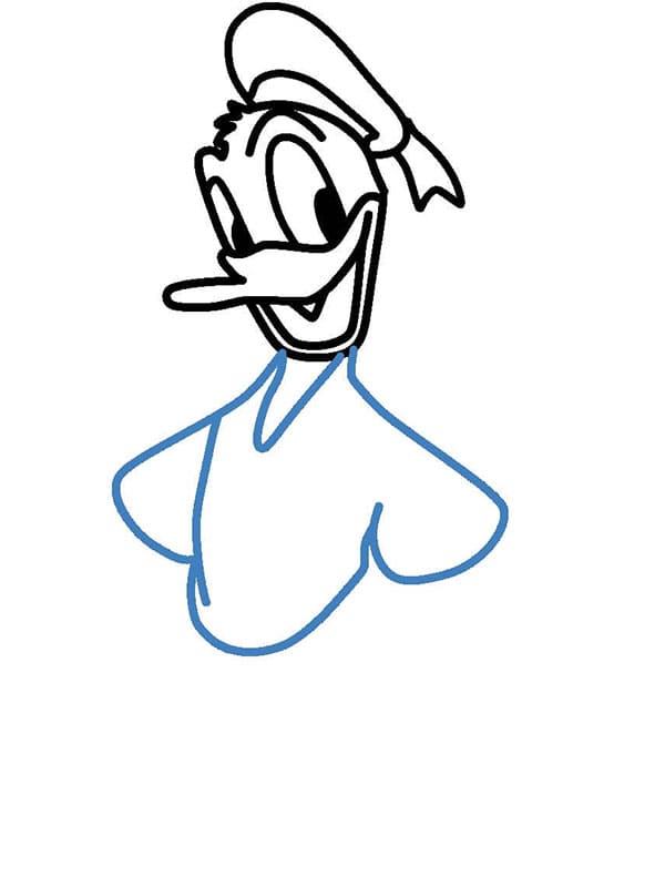 Donald Duck Nasıl Çizilir Adım (5)