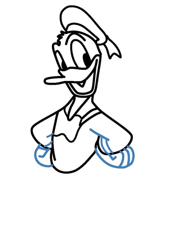 Donald Duck Nasıl Çizilir Adım (7)