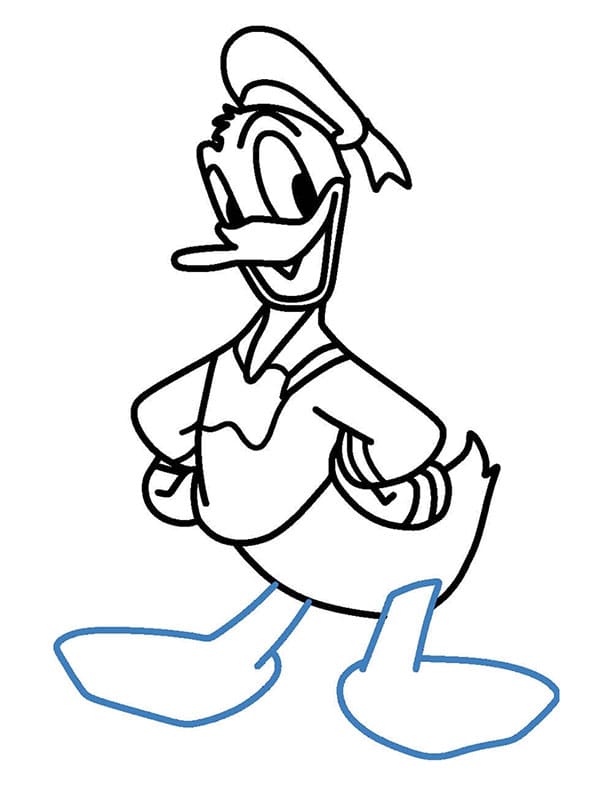 Donald Duck Nasıl Çizilir Adım (9)