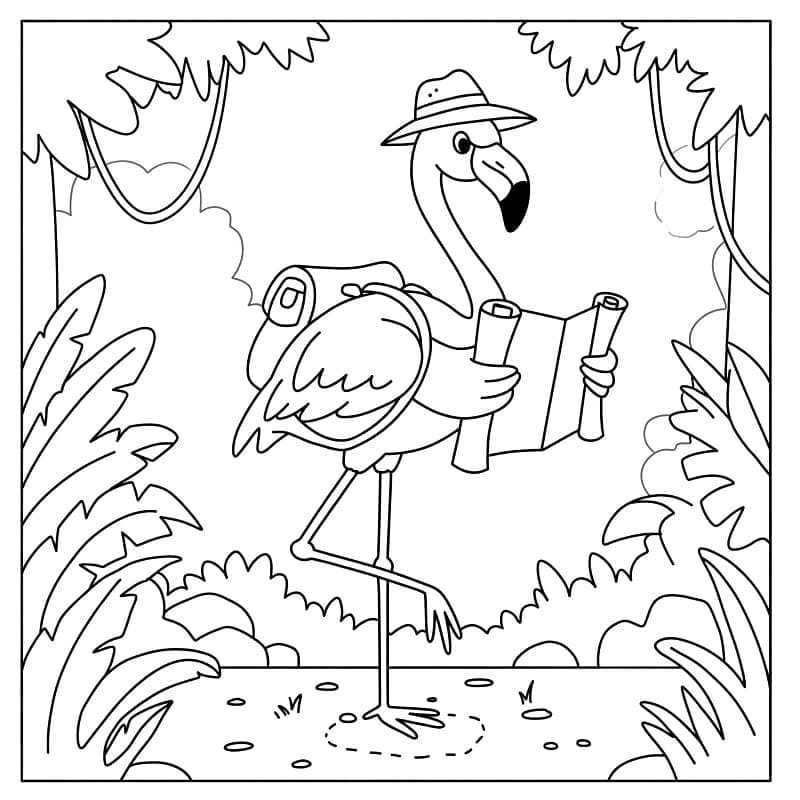 Dost Flamingo Boyama Sayfası
