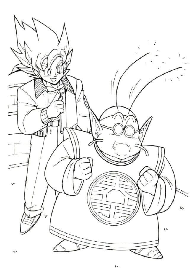 Dragon Ball Z Bastır Boyama Sayfası