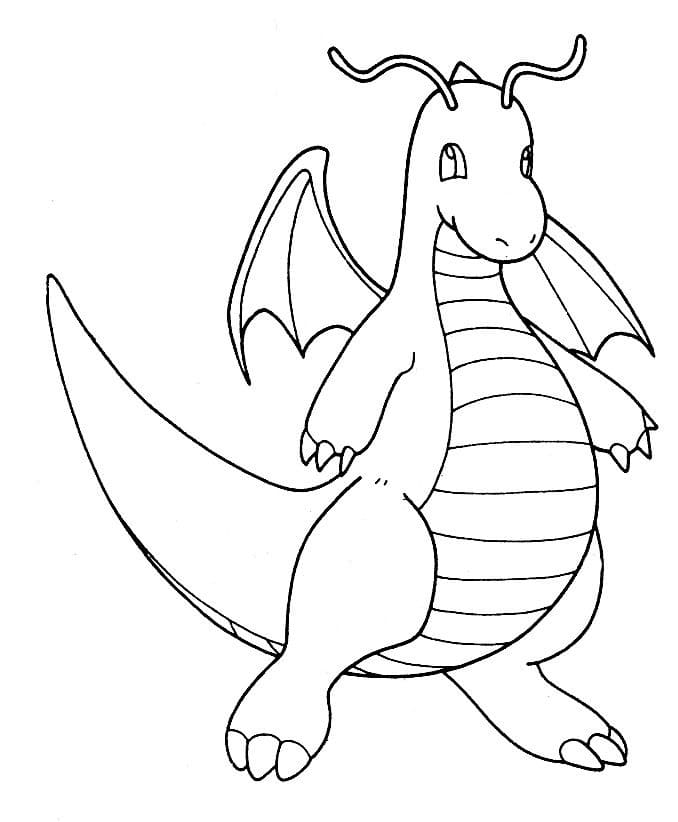 Dragonite Pokemon Boyama Sayfası