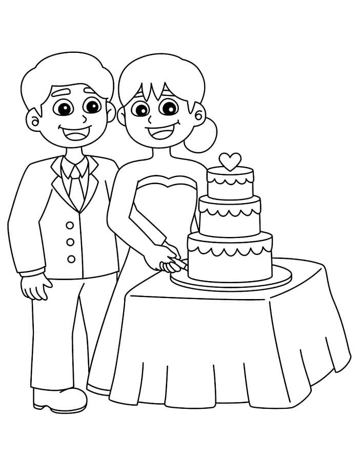 Düğün (6) Boyama Sayfası