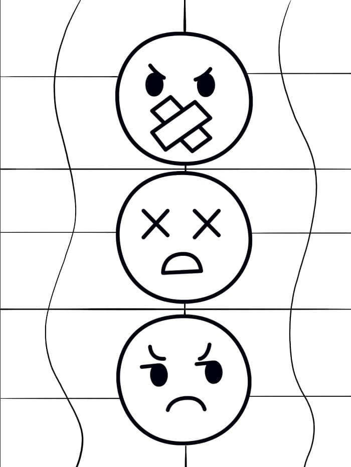 Emoji Yazdır Boyama Sayfası