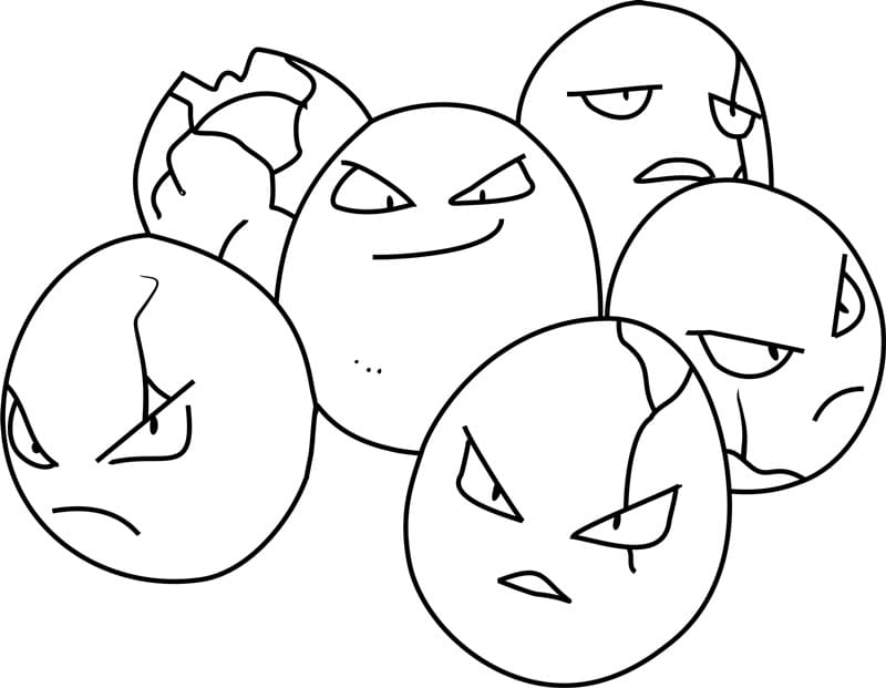 Exeggcute Pokemon Boyama Sayfası