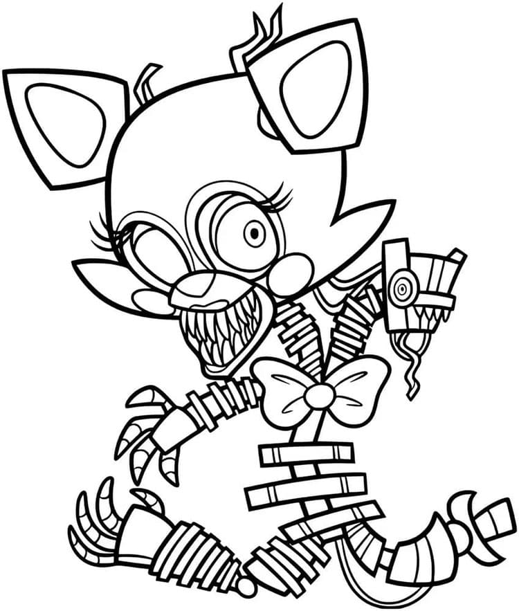 FNAF Çocuklar İçin Yazdırılabilir Boyama Sayfası