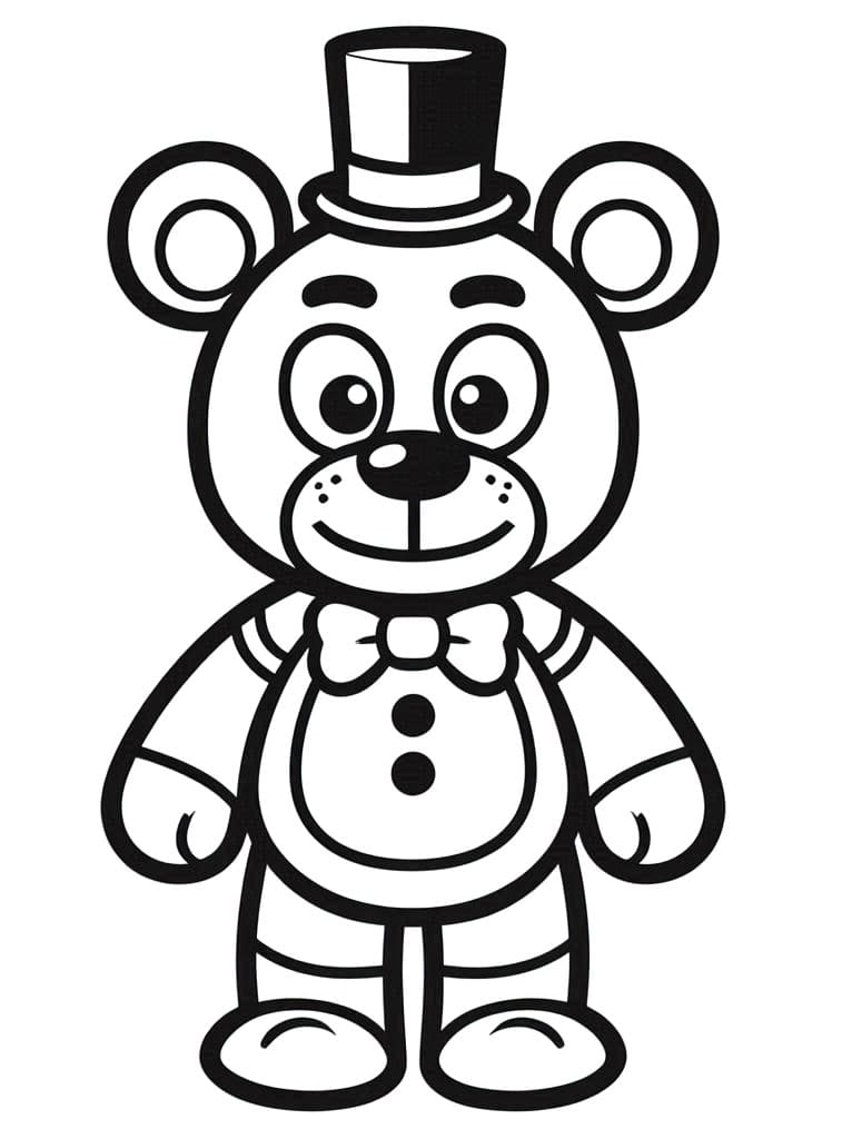 FNAF Ücretsiz Yazdırılabilir Boyama Sayfası