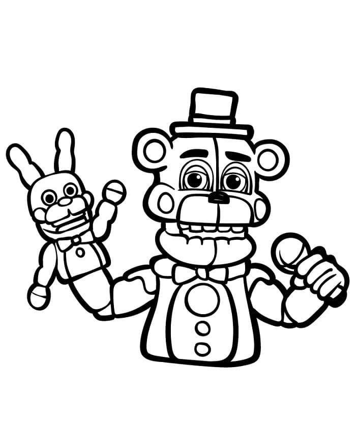 FNAF Yazdır Boyama Sayfası
