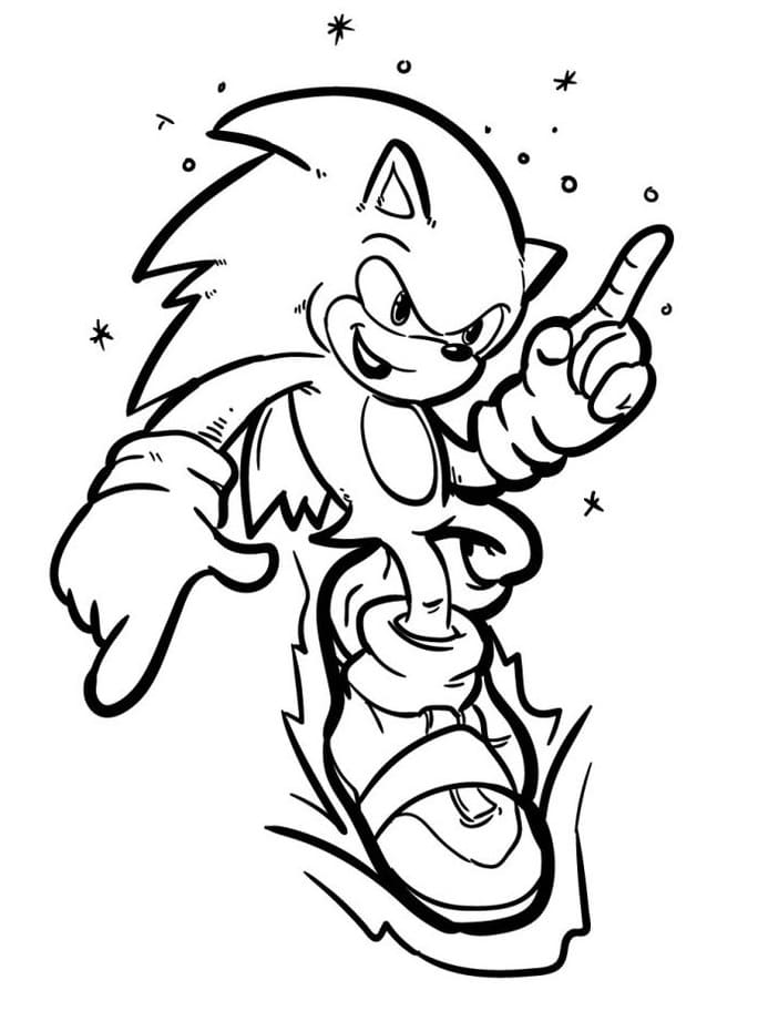 Fantastik Sonic Boyama Sayfası