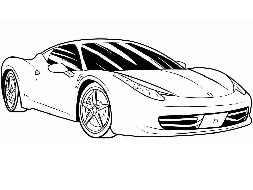 Ferrari Bedelsiz Basılabilir Boyama Sayfası