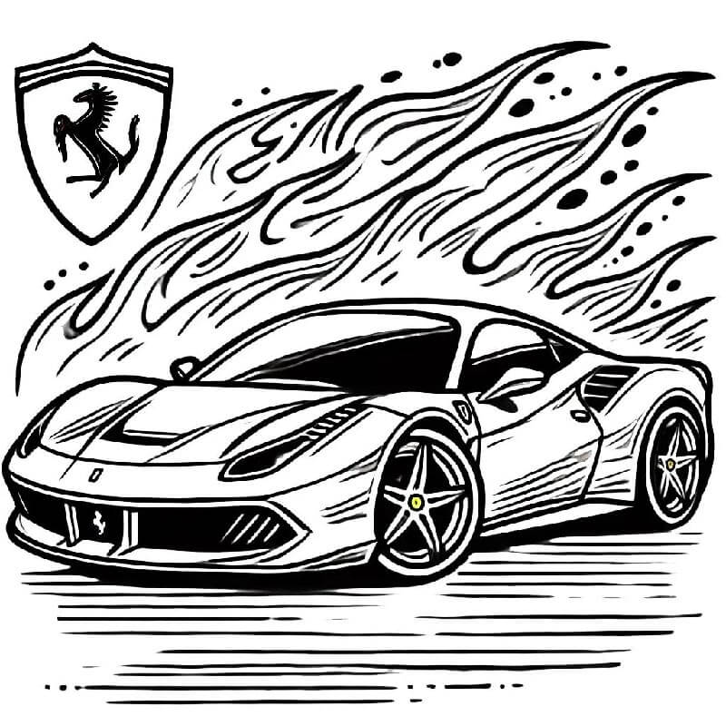 Ferrari Otomobili Bas Boyama Sayfası