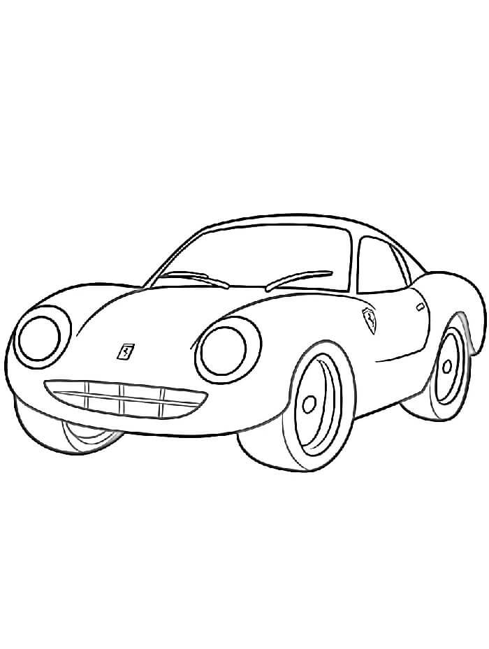 Ferrari Otomobili Basılabilir Resim Boyama Sayfası