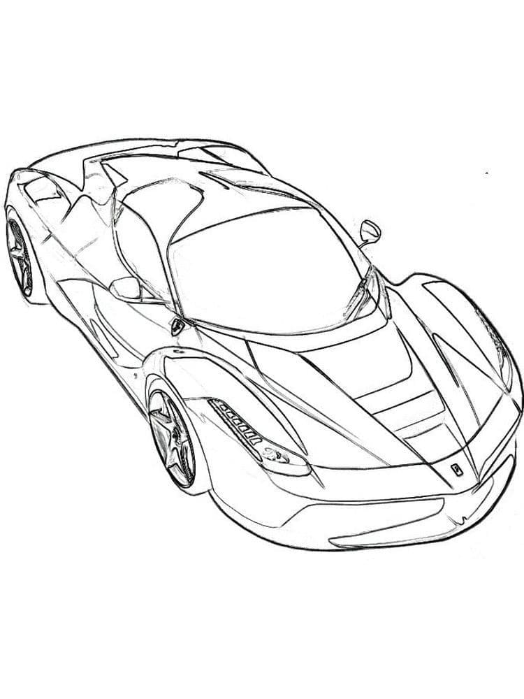 Ferrari Ücretsiz Olarak Boyama Sayfası