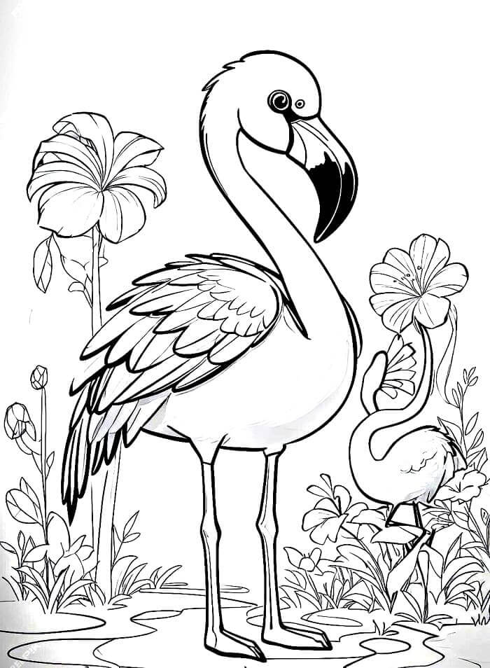 Flamingo (1) Boyama Sayfası