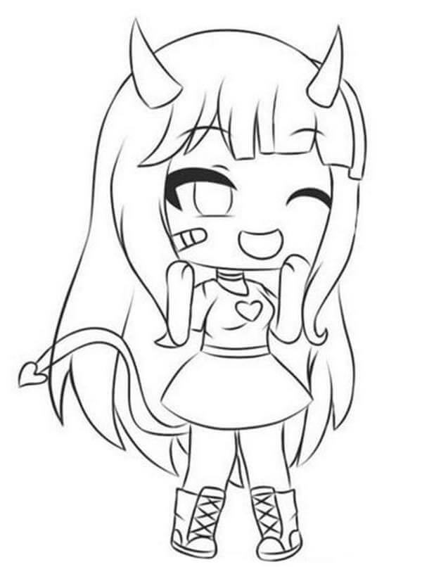 Gacha Life (16) Boyama Sayfası