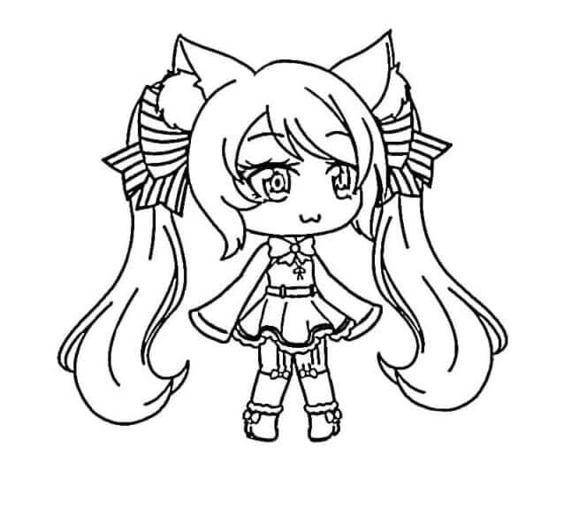 Gacha Life (7) Boyama Sayfası