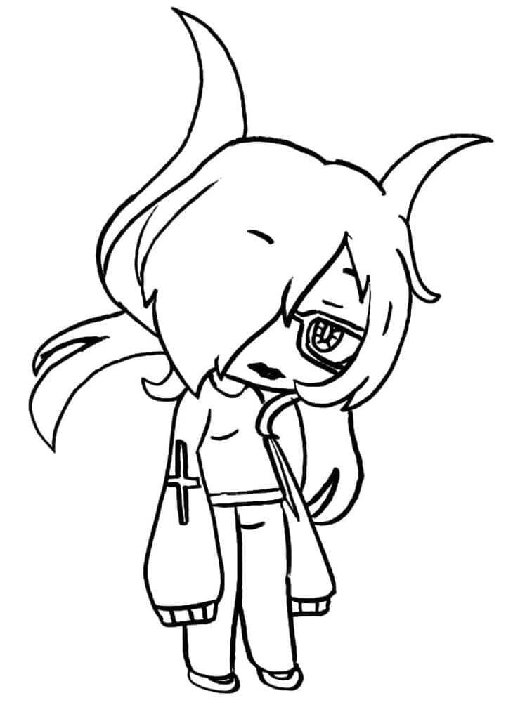 Gacha Life (9) Boyama Sayfası