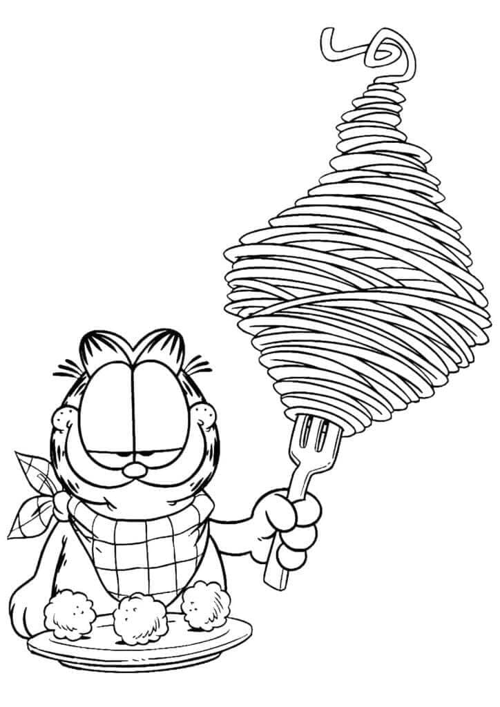 Garfield Görseli Boyama Sayfası