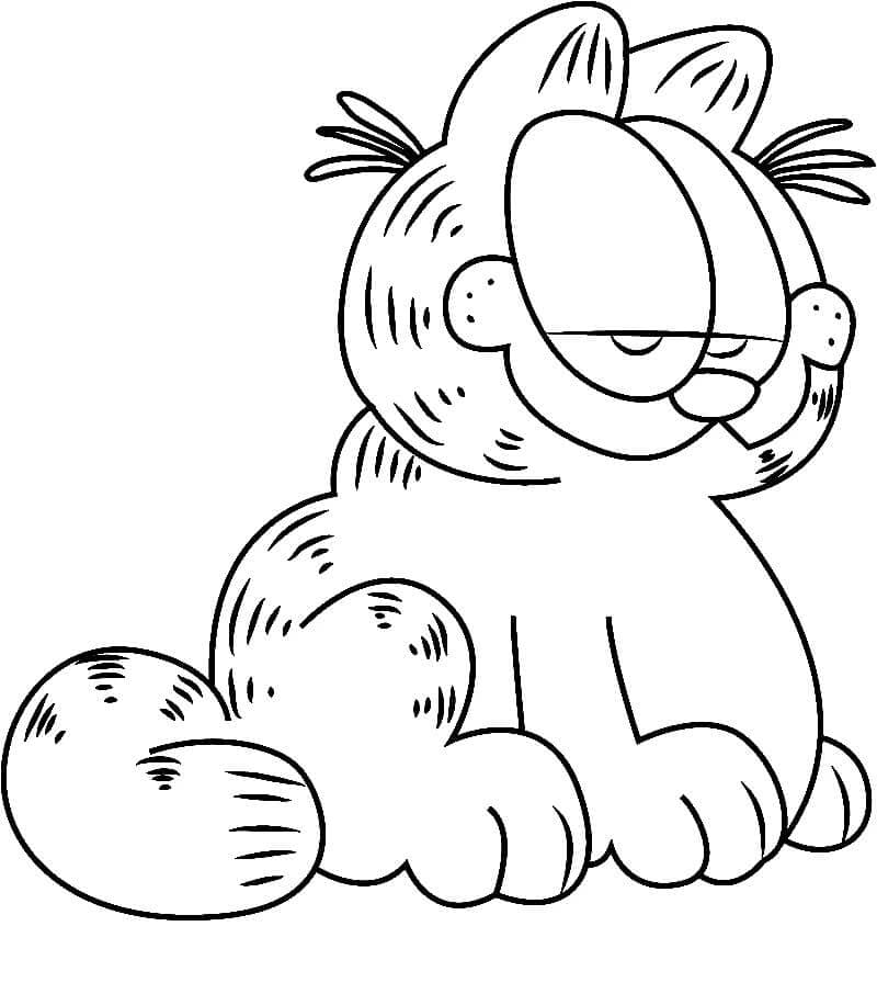 Garfield Yazdır Boyama Sayfası