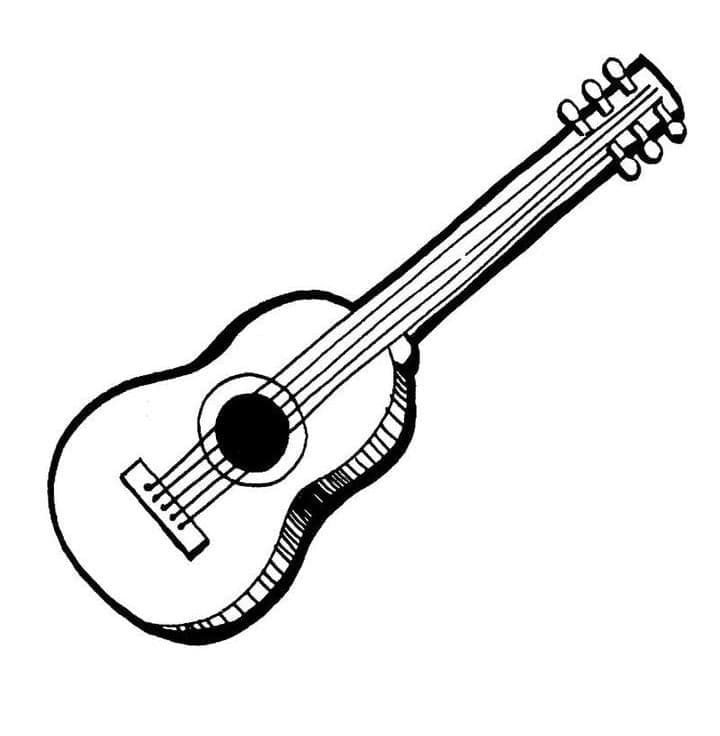 Gitar (1) Boyama Sayfası