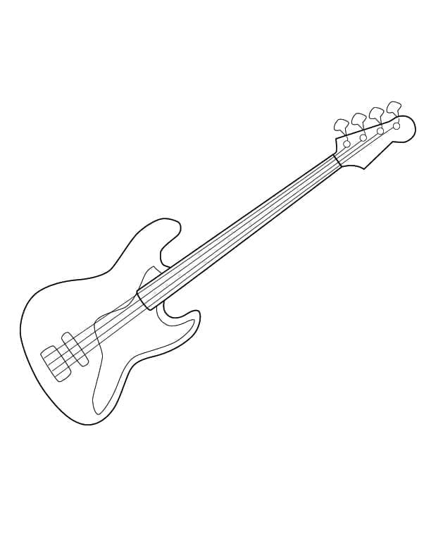 Gitar (10) Boyama Sayfası