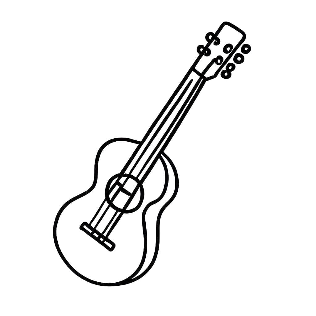 Gitar (11) Boyama Sayfası