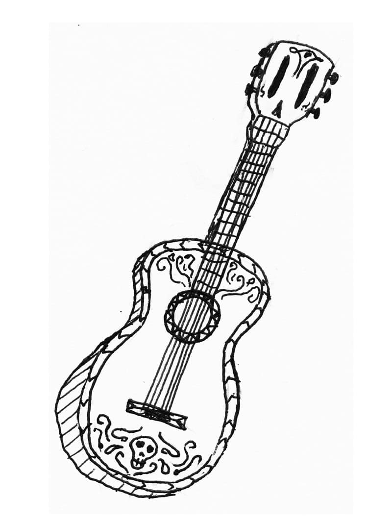 Gitar (2) Boyama Sayfası