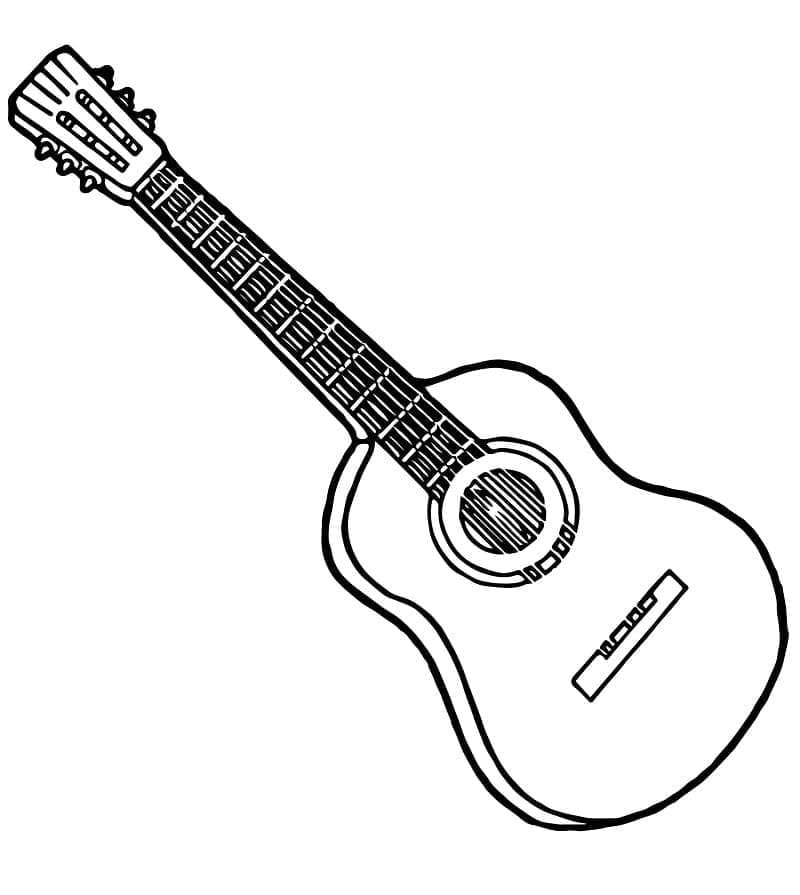 Gitar (3) Boyama Sayfası